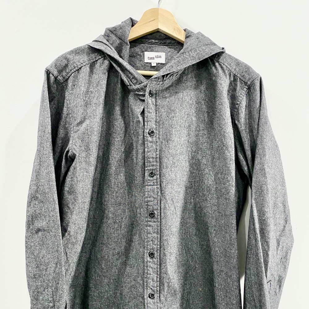 **Frank & Oak** button down hooded shirt